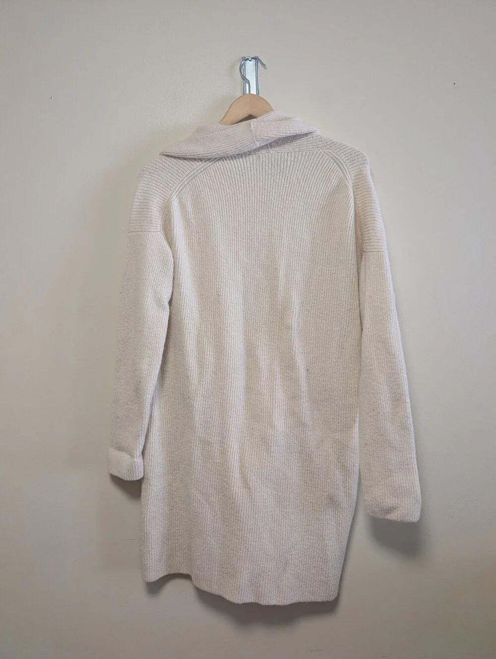 J. Crew Cream Shawl Collar Long Cardigan Sweater Small